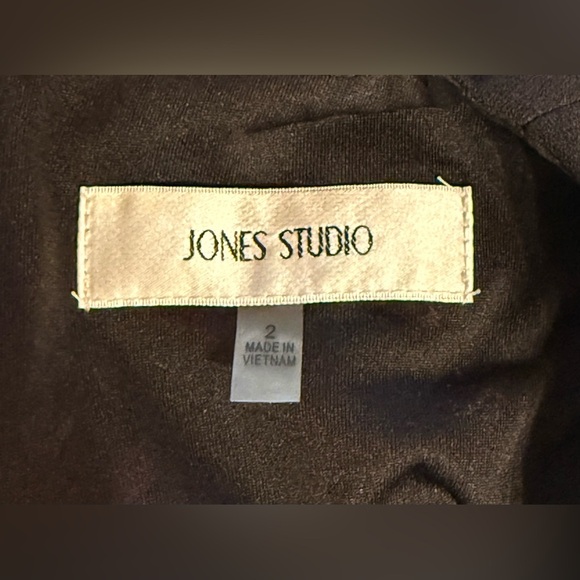 NWT Jones Studio Dressbarn Women's Sz 2 Black Floral Casual Embroidered Dress - Picture 8 of 14